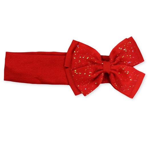 red glitter baby headband