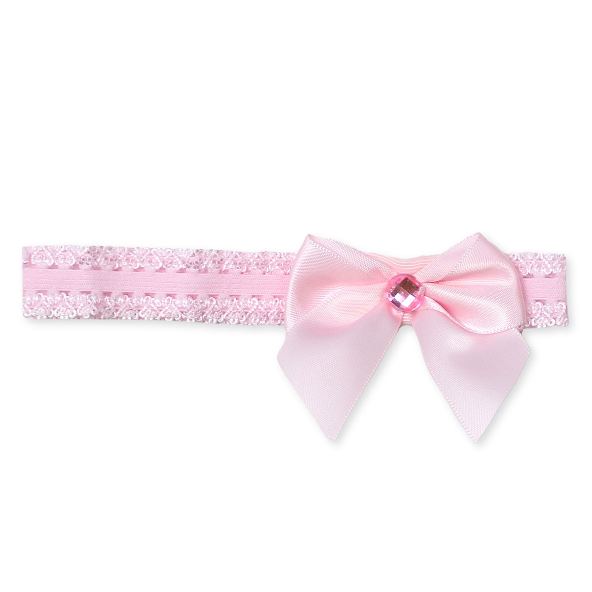 baby girls pink diamante headband