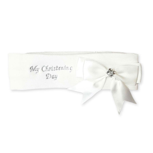 baby girl christening day headband