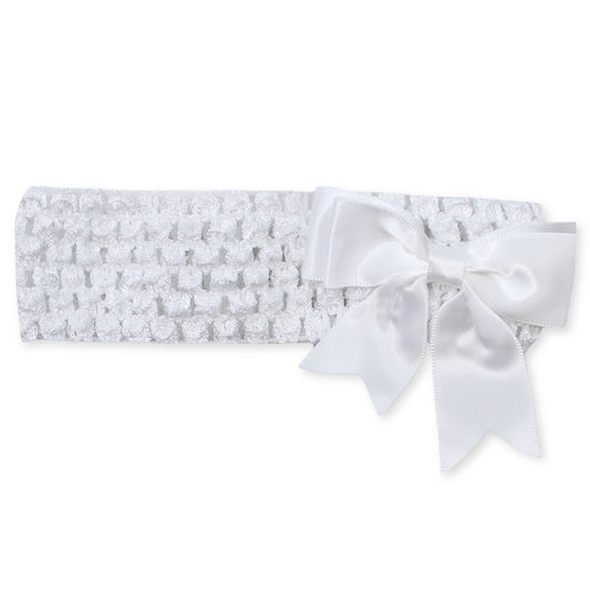 white baby headband