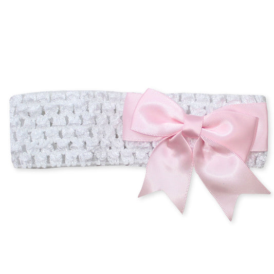 baby girl headband with pink bow