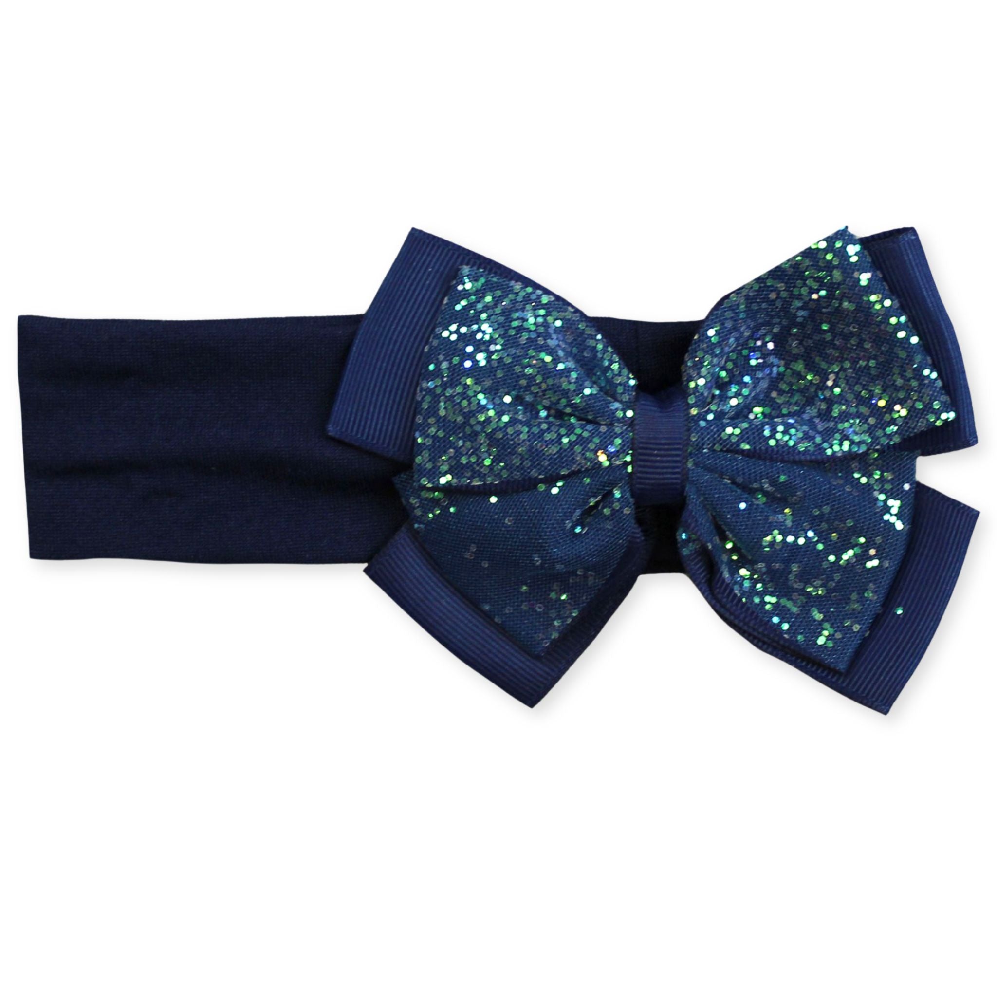 baby girl naby headband with glitter bow