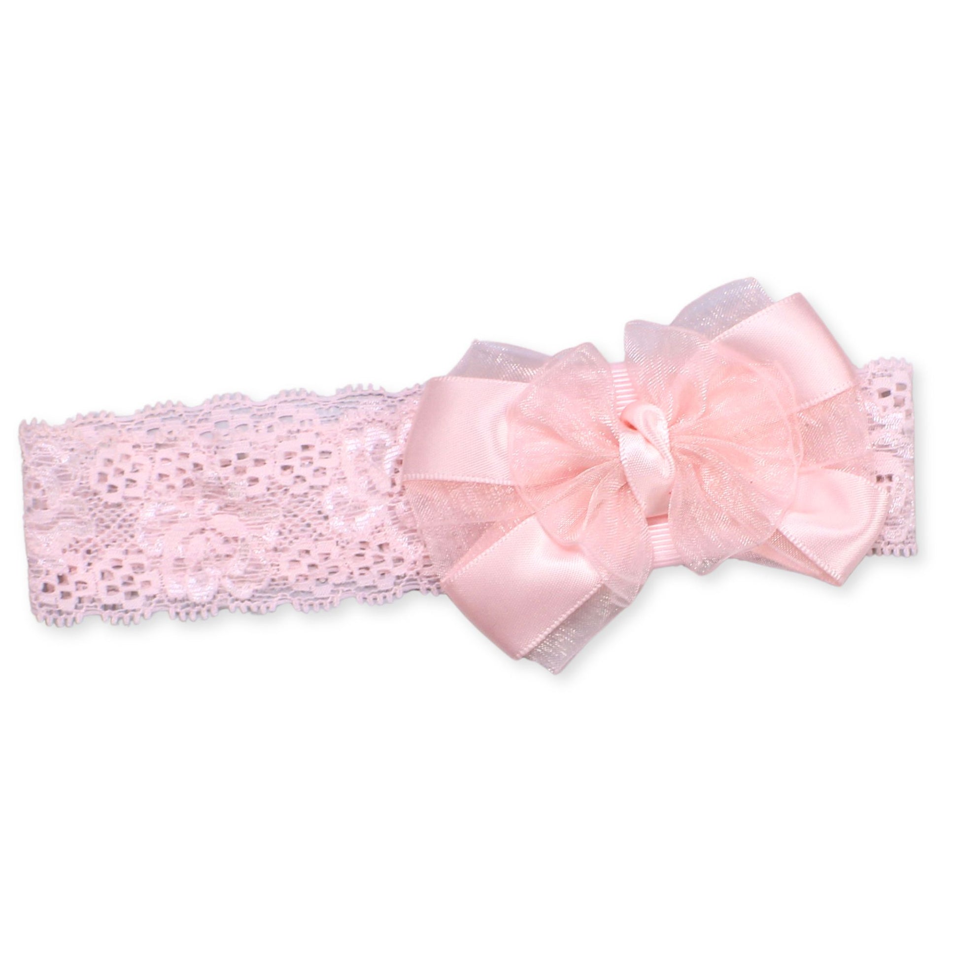 lace pink headband baby girls