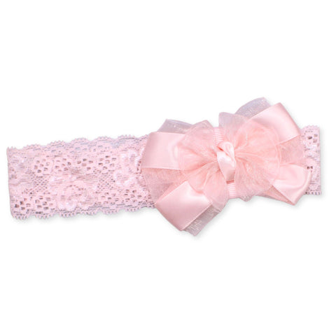 lace pink headband baby girls
