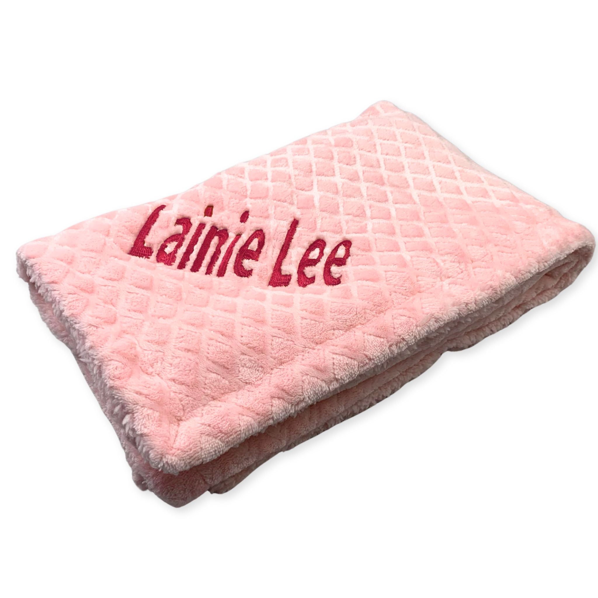 baby girls pink diamond baby blanket