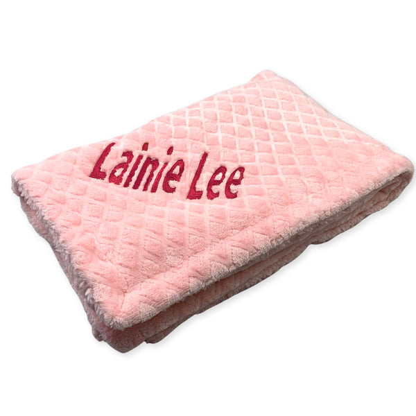 baby girls pink diamond baby blanket
