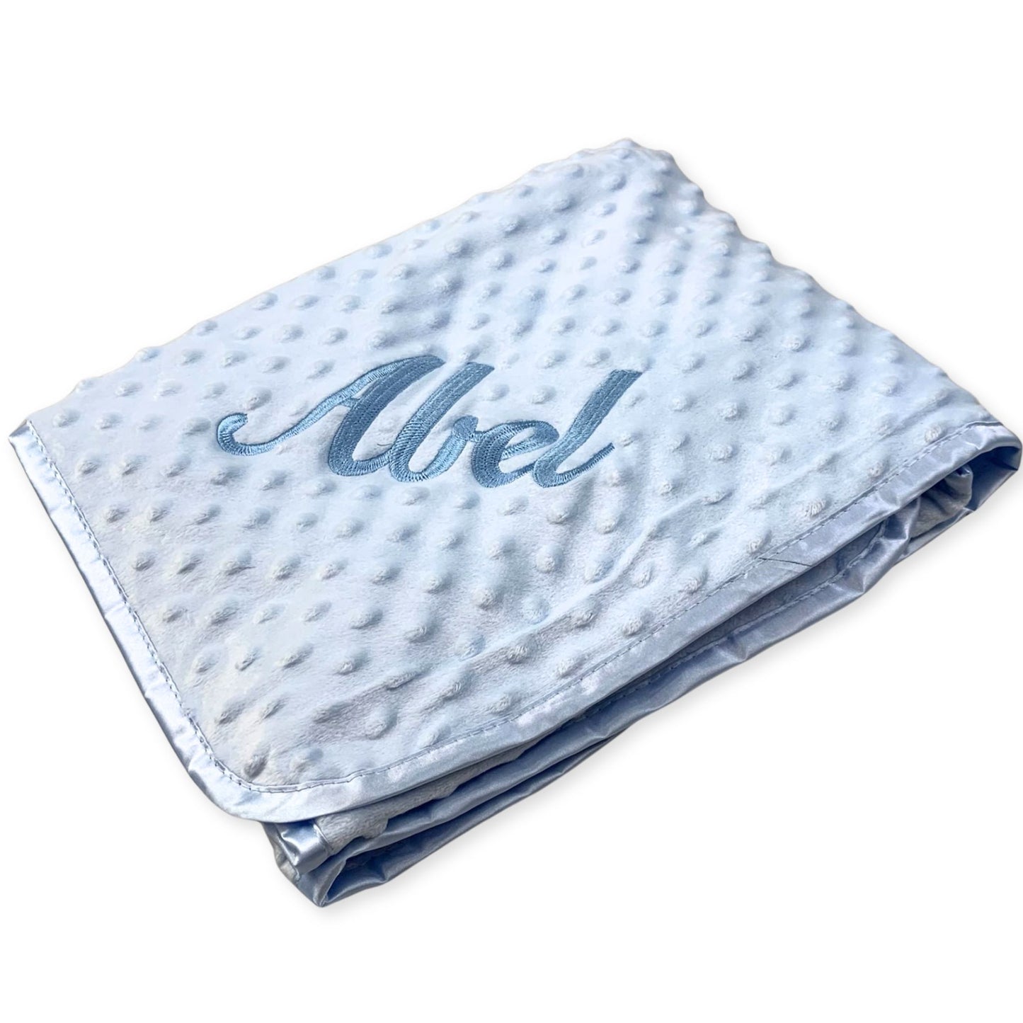 blue baby bubble personalised blanket
