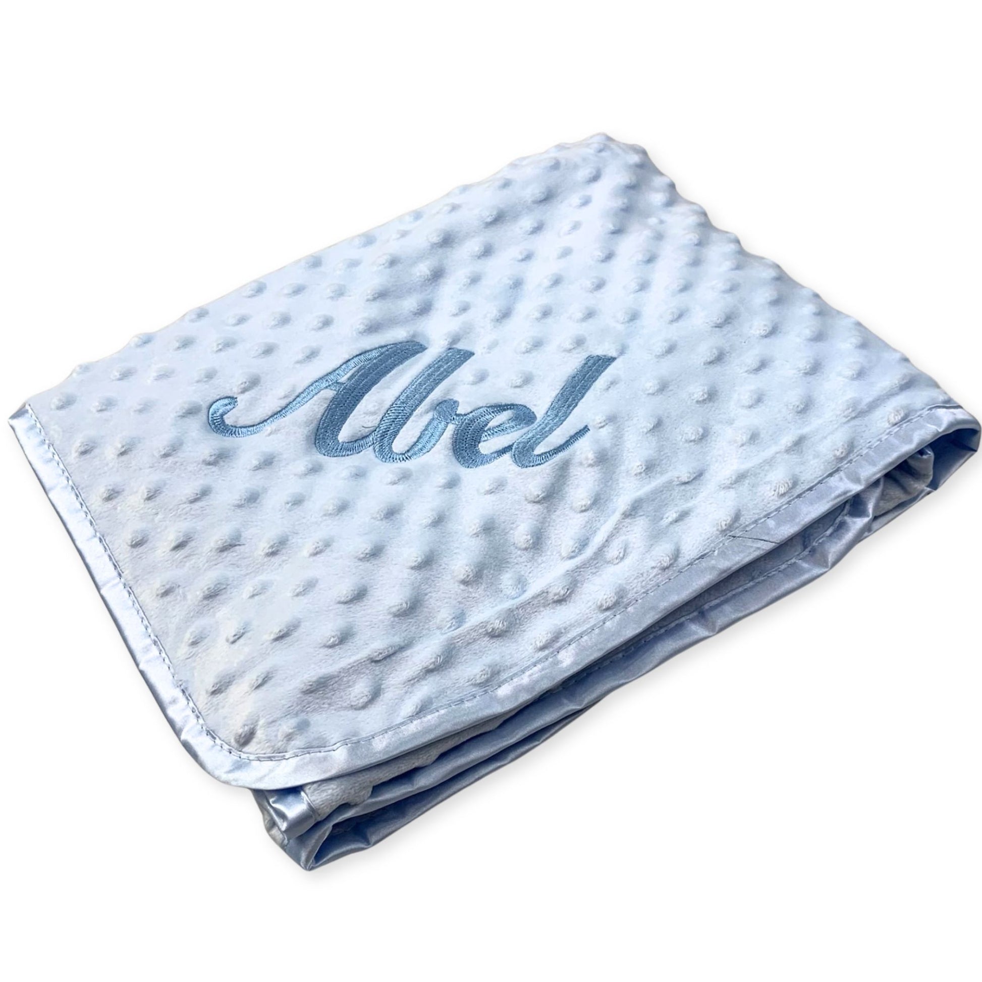 blue baby bubble personalised blanket