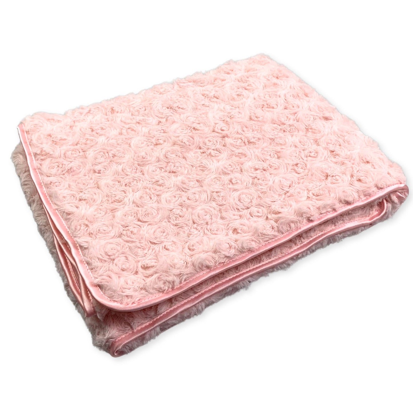 pink rosebud baby girls blanket