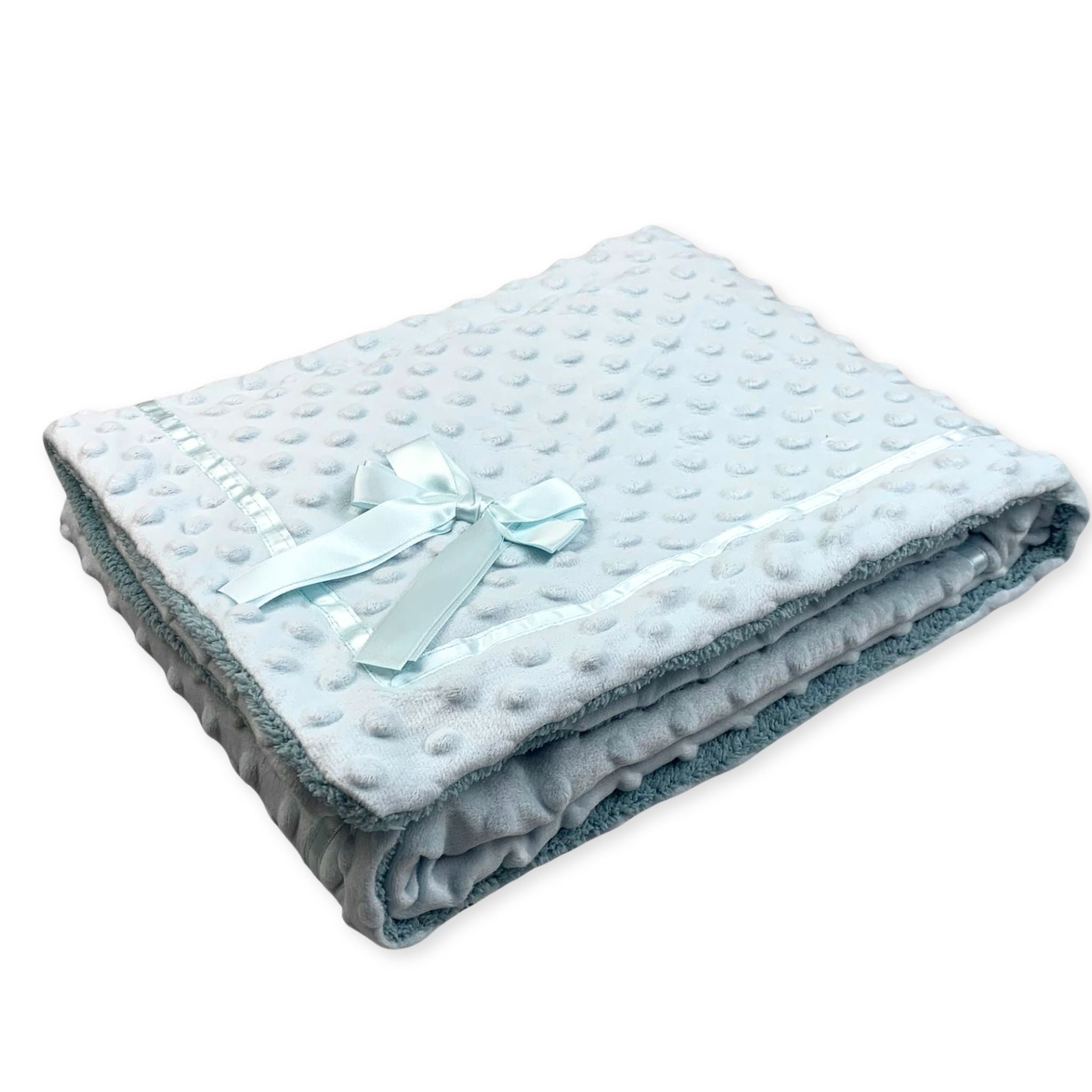 baby boys blue bow blanket