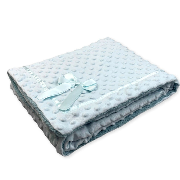 baby boys blue bow blanket