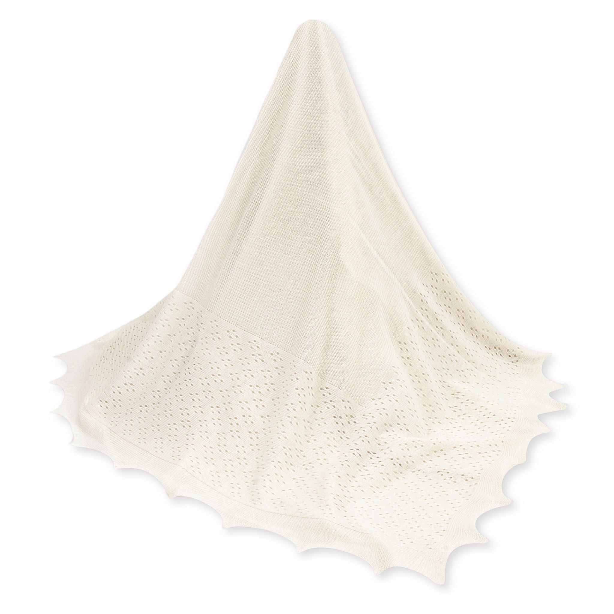 ivory baby shawl by Sarah Louise