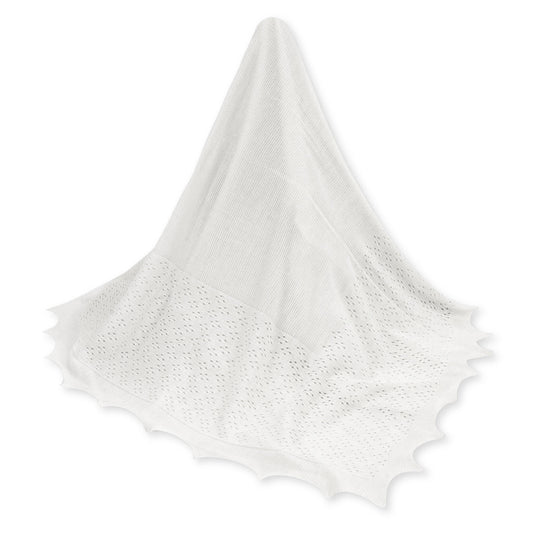 Sarah Louise White Baby Shawl  -  000038