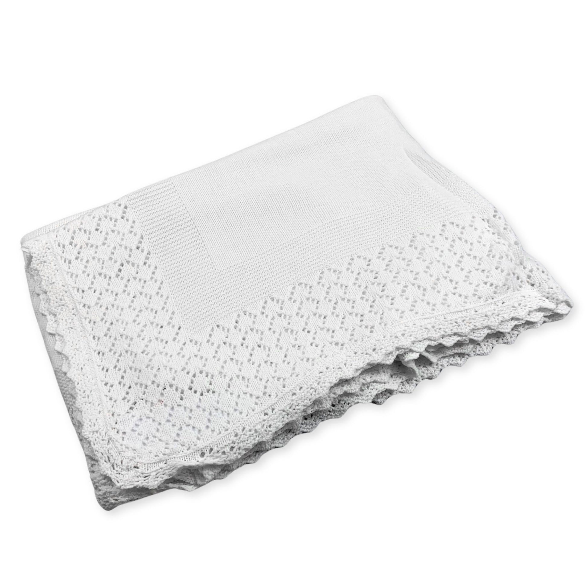 white knitted sarah louise shawl 