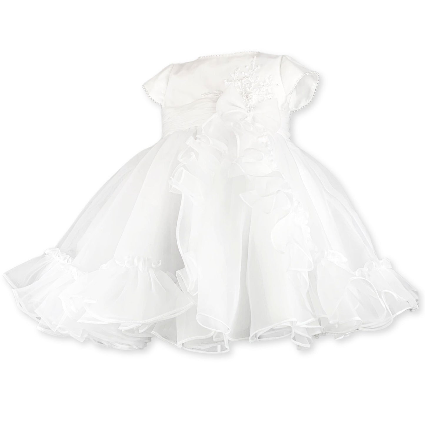 sarah louise occasion dress bridesmaid flowergirl or christening white