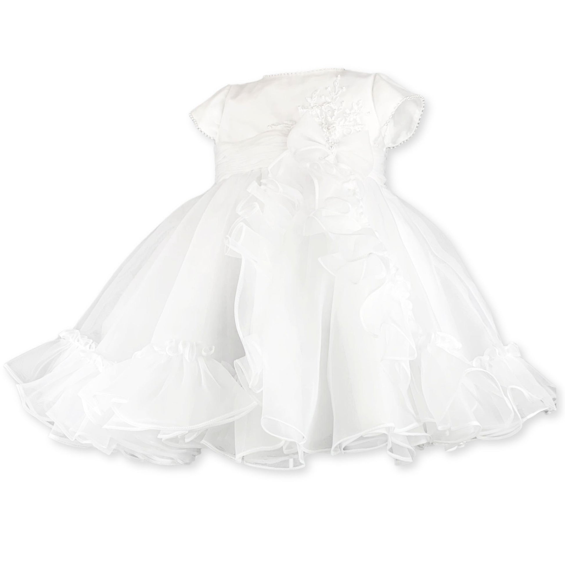 sarah louise occasion dress bridesmaid flowergirl or christening white