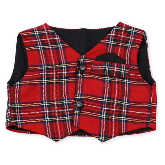 tartan waist coat