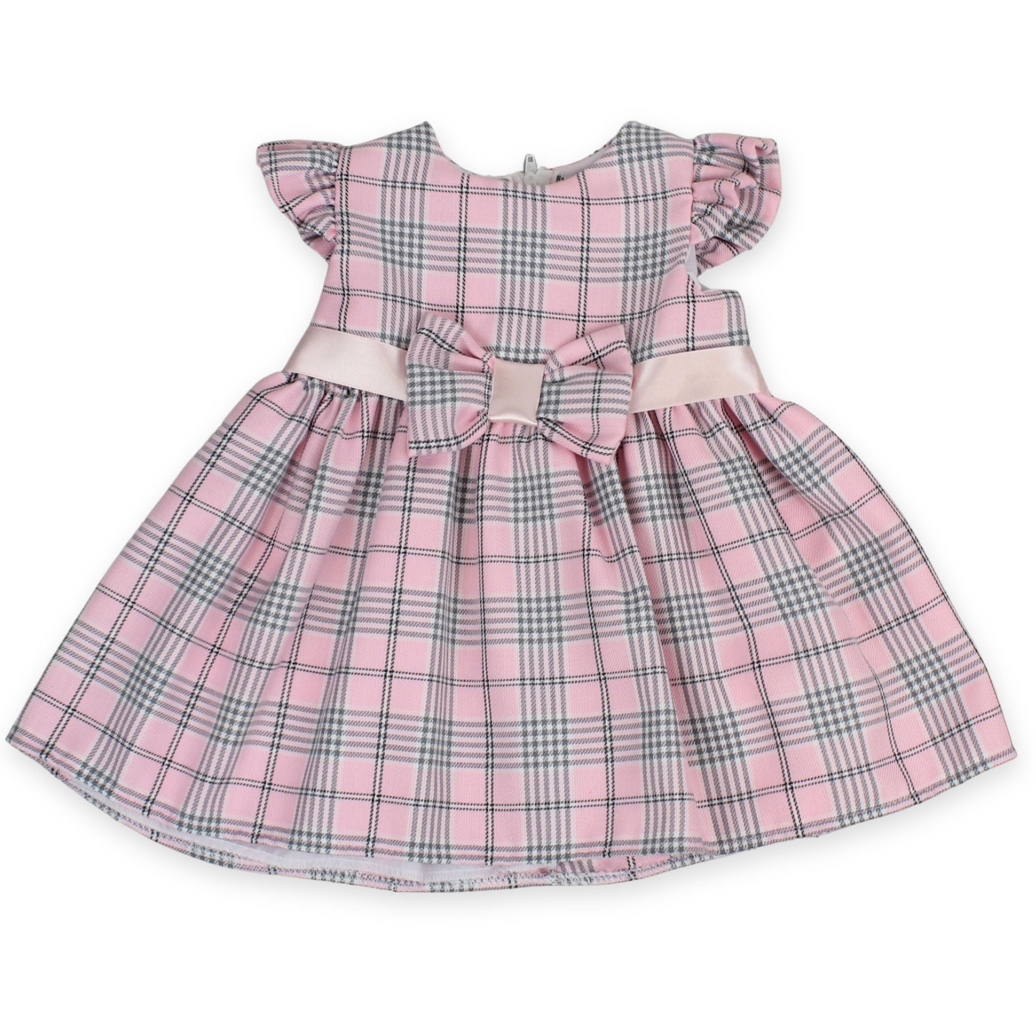 baby girls pink tartan dress