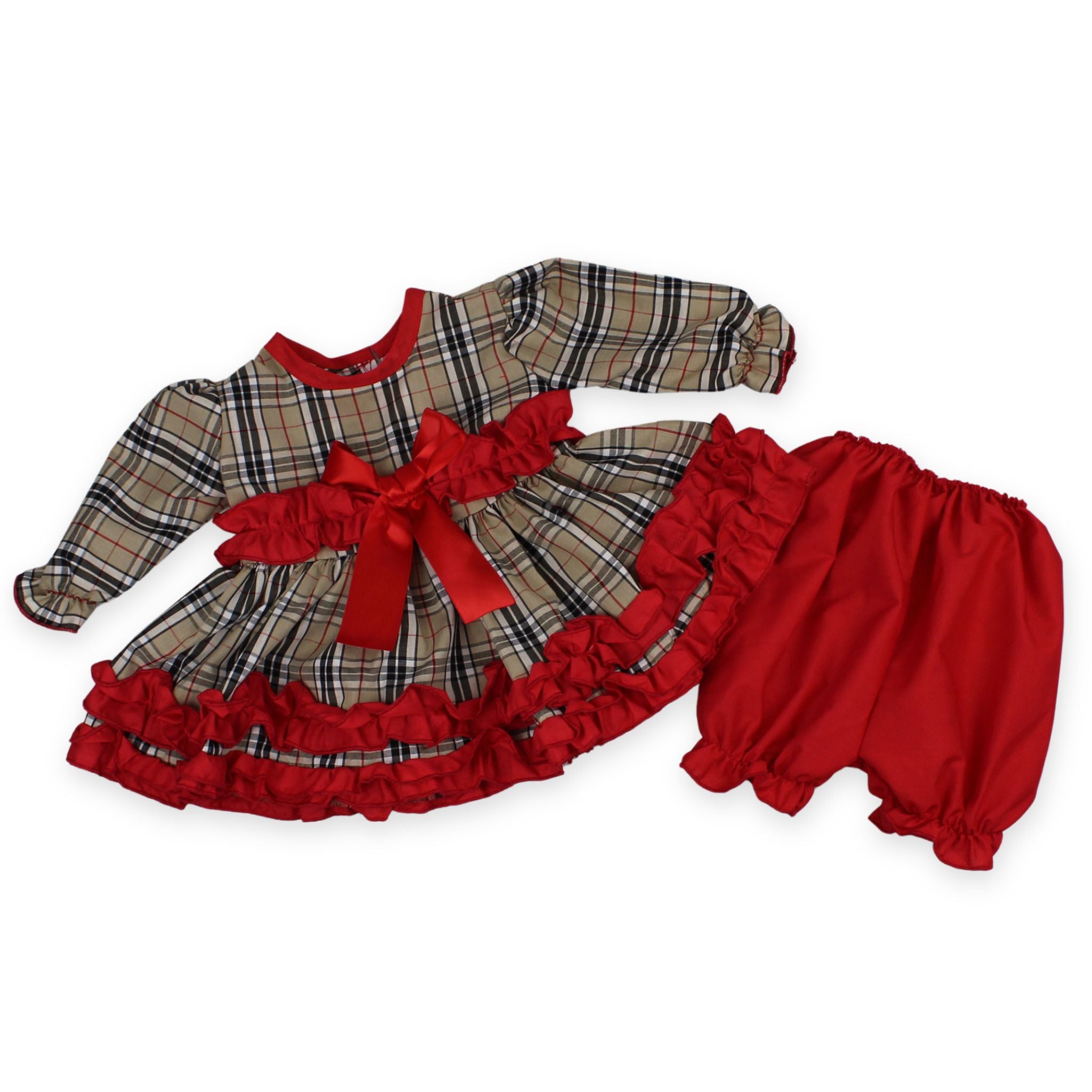baby girls beige christmas dress