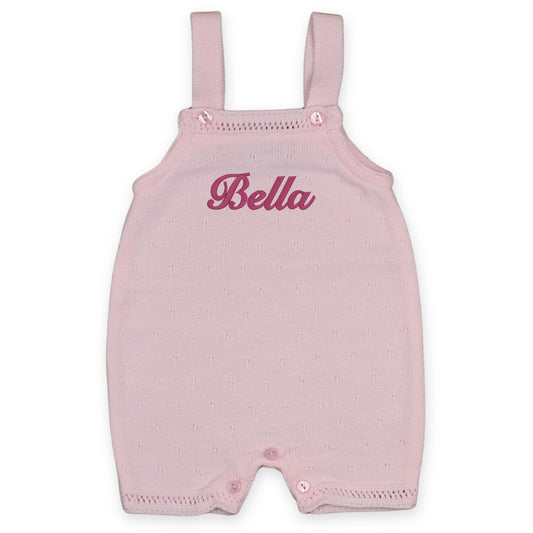 baby girls custom knitted outfit pink
