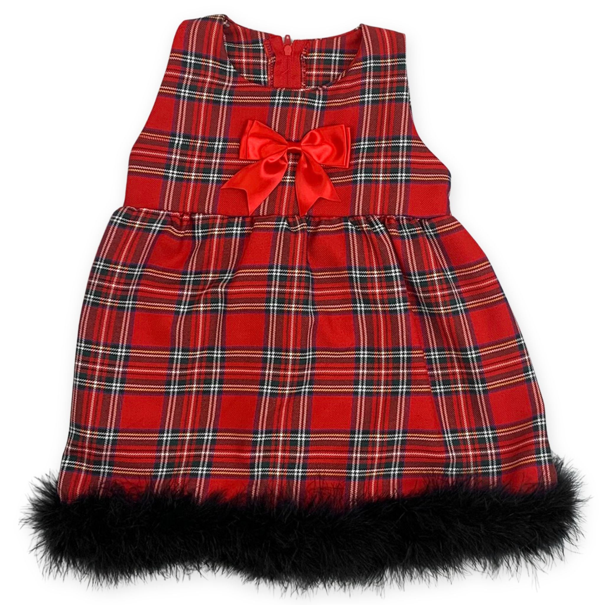 red tartan girls dress