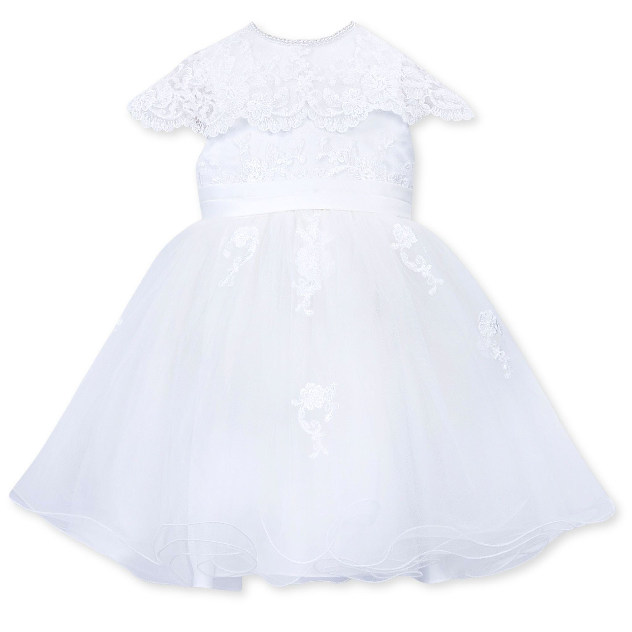 sarah louise white christening dress flower girl