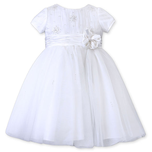 baby girls white christening ballerina dress