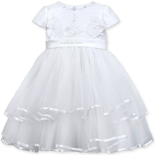 sarah louise white ceremonial dress chrstening flower girl