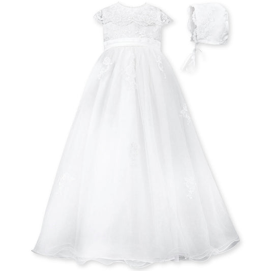christening gown with bonnet