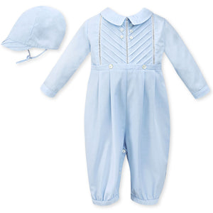 sarah louise blue romper with hat