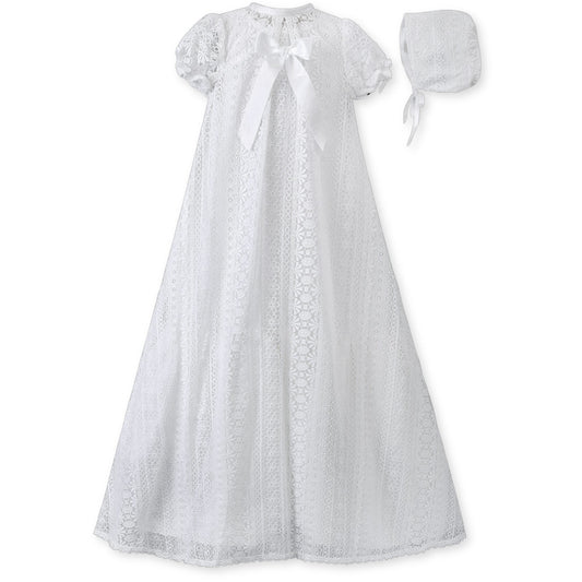 sarah louise lace christening robe gown