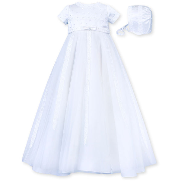 Sarah Louise Brand Christening Robe With Matching Bonnet