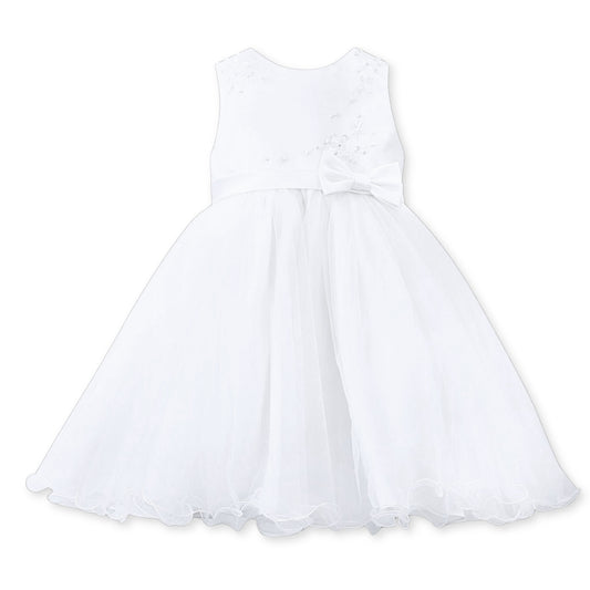 baby girl christening ballerina dress in white