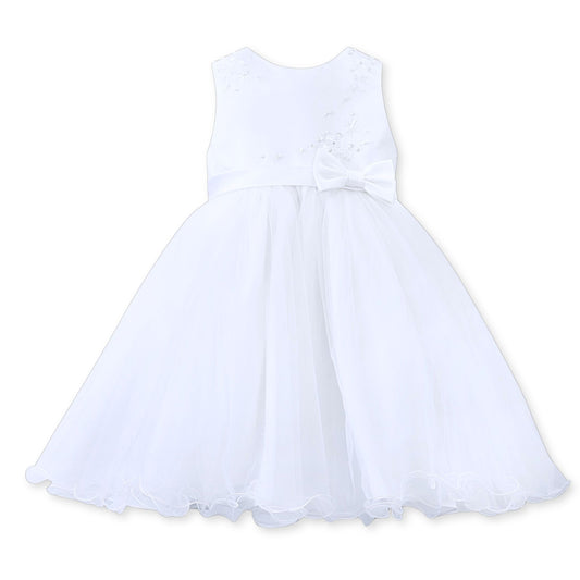 baby girl christening ballerina dress in white