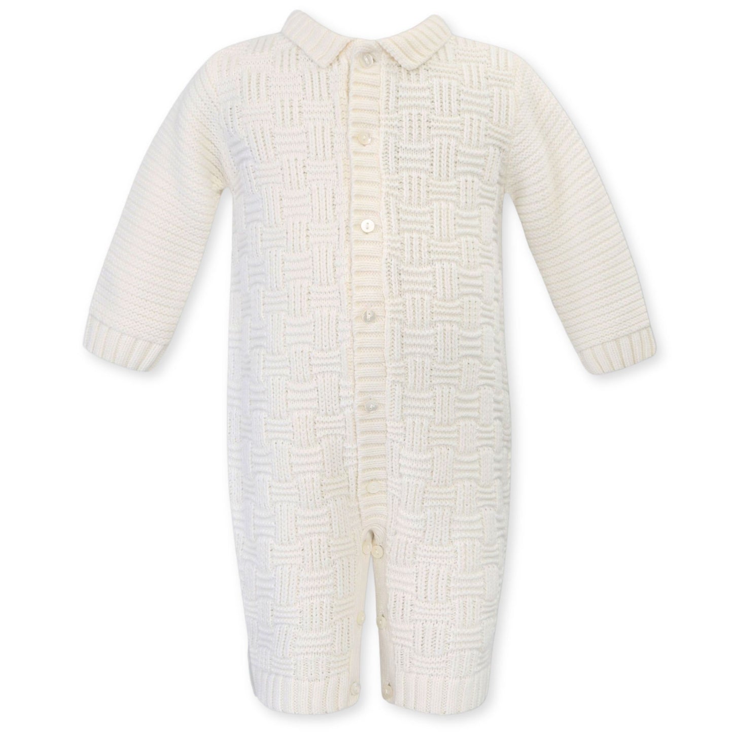 baby unisex knitted ivory outfit