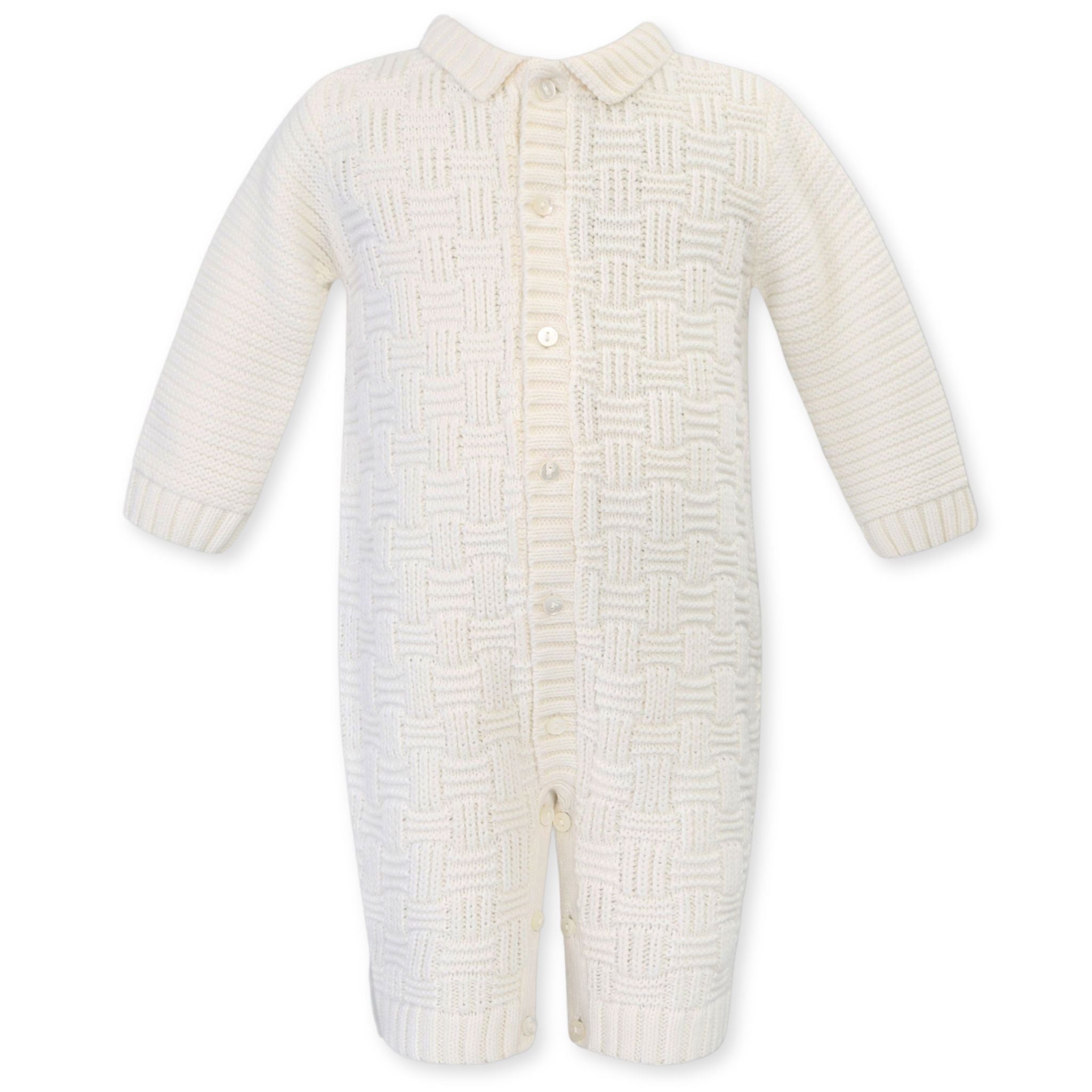 baby unisex knitted ivory outfit