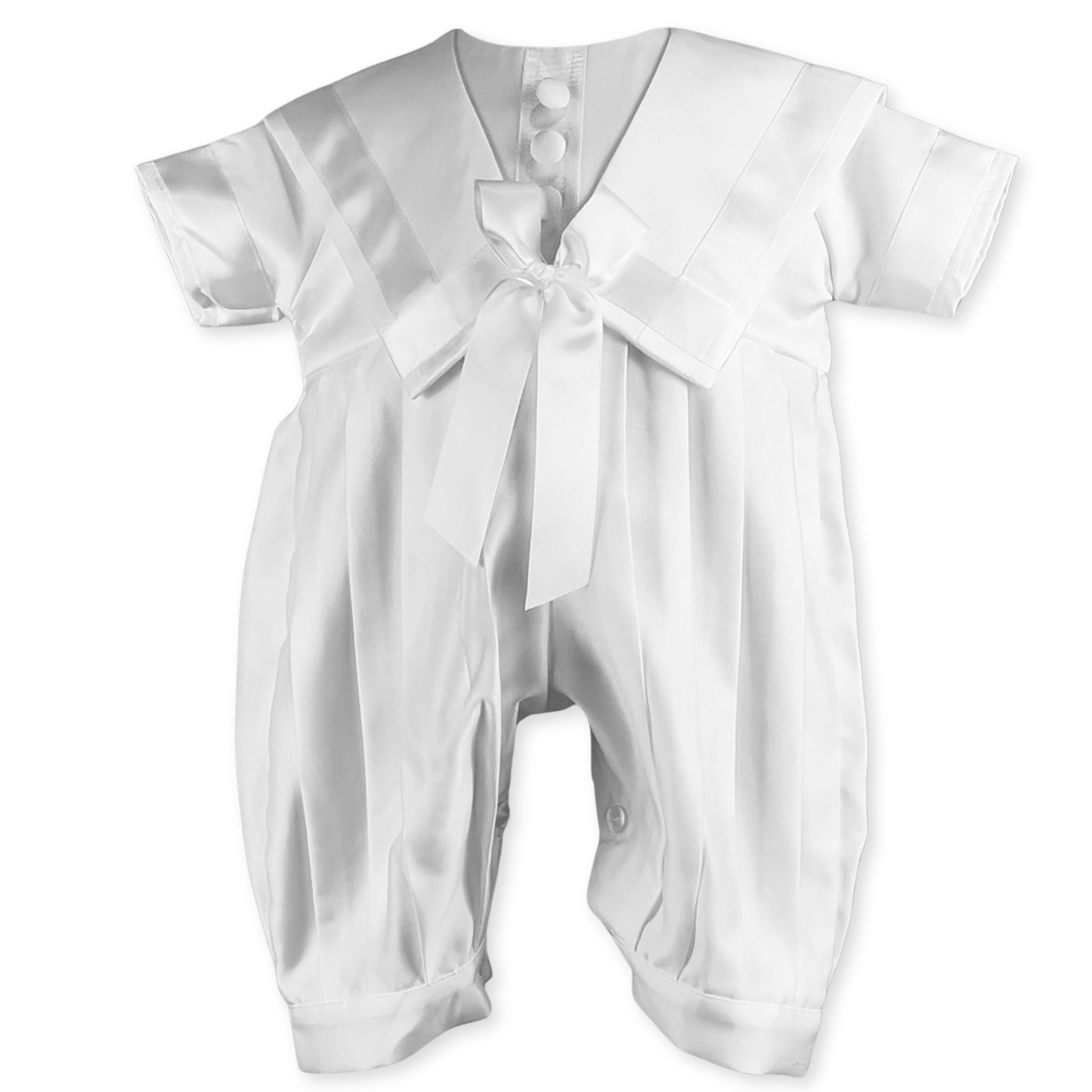 christening romper white baby boys