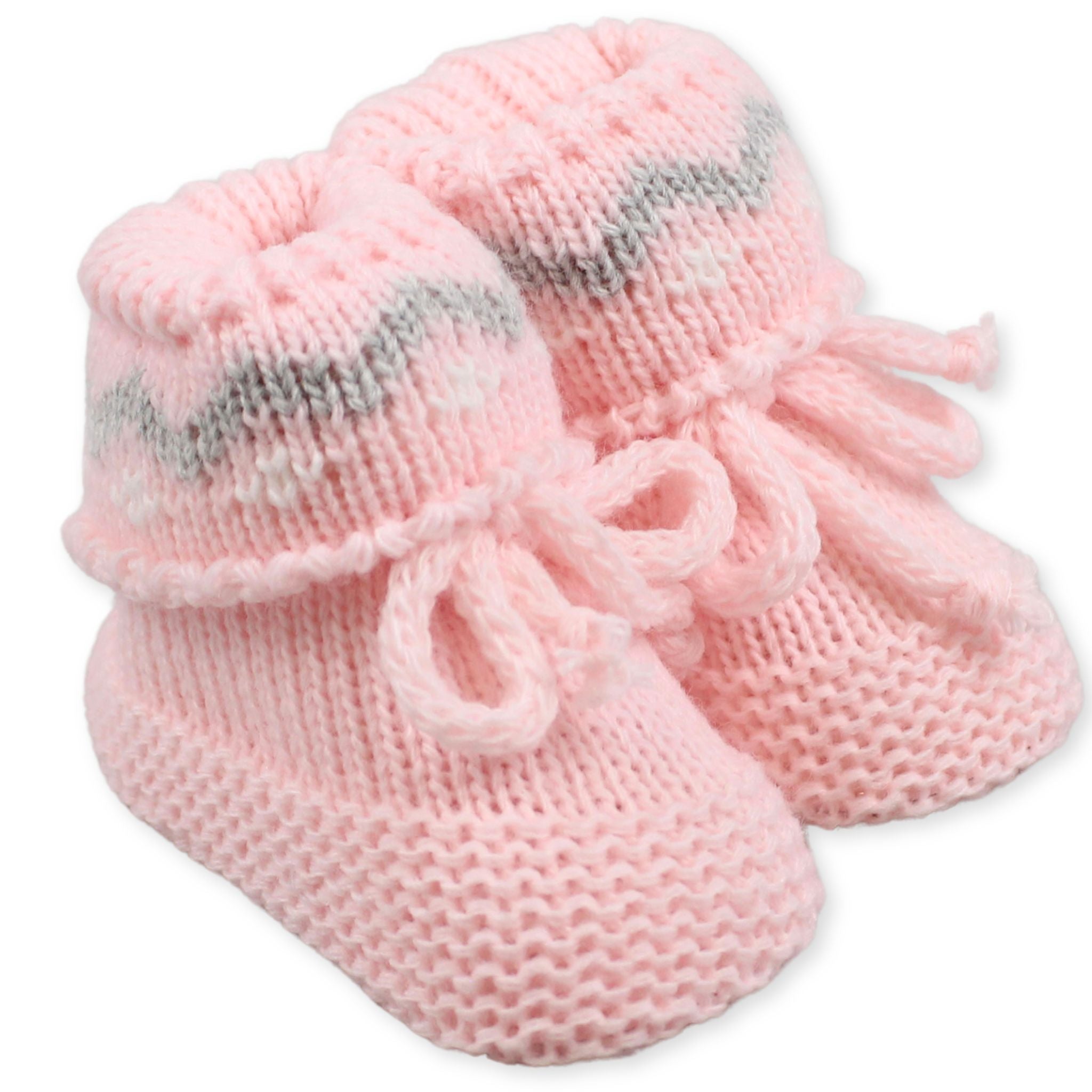 baby girl pink bootis with mock laces