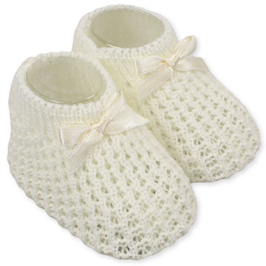 cream baby bootie