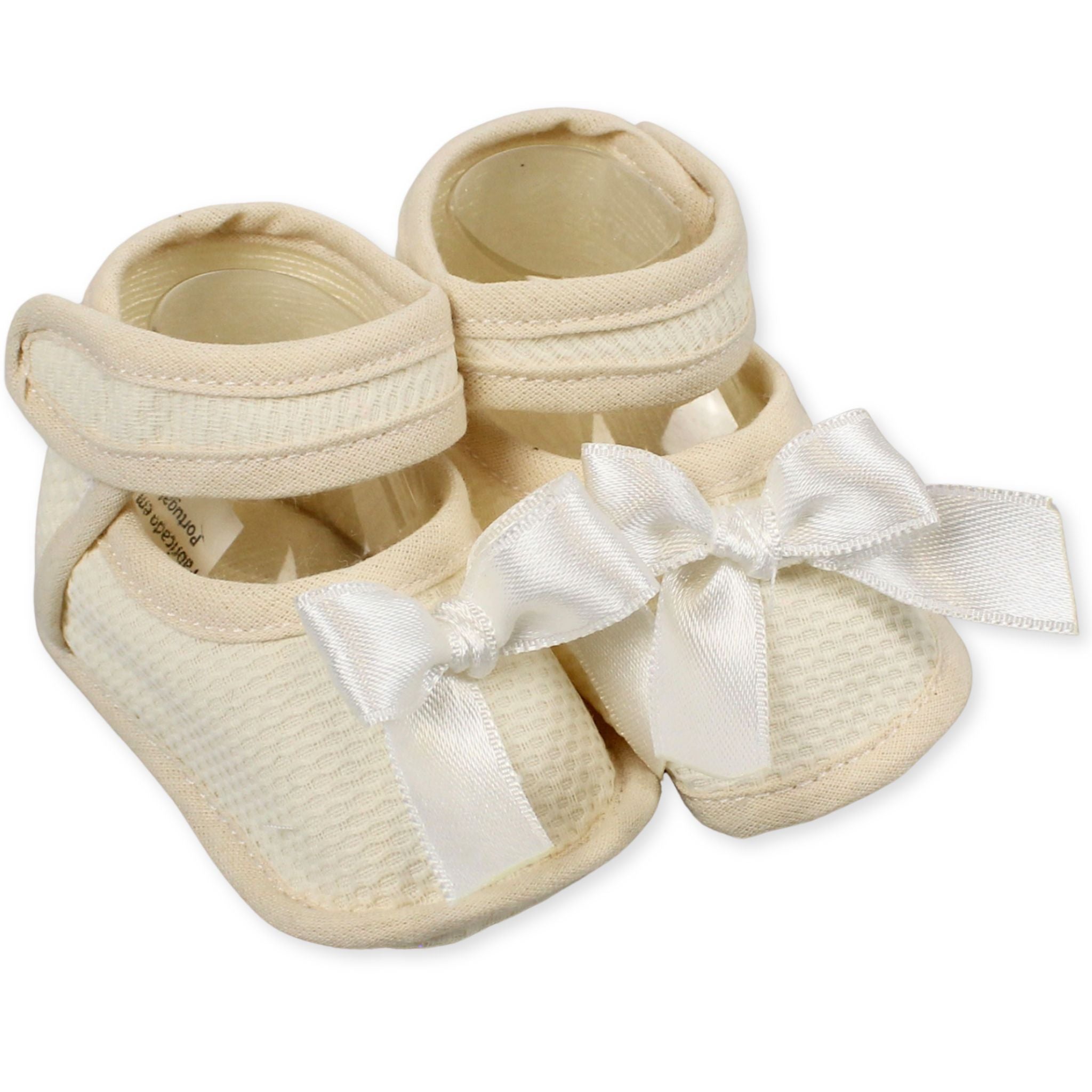 beige baby girls booties