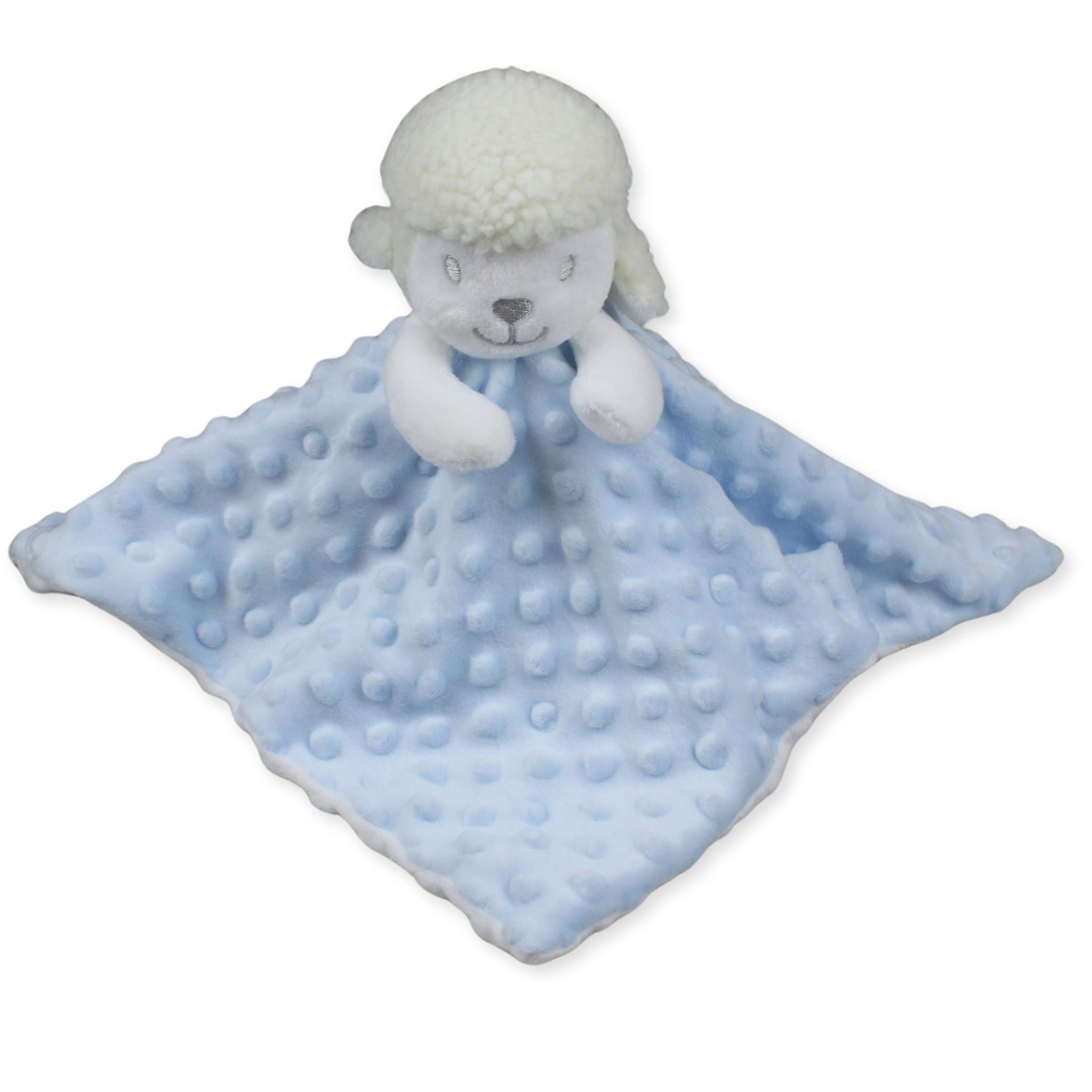 blue lamb comforter for baby boy