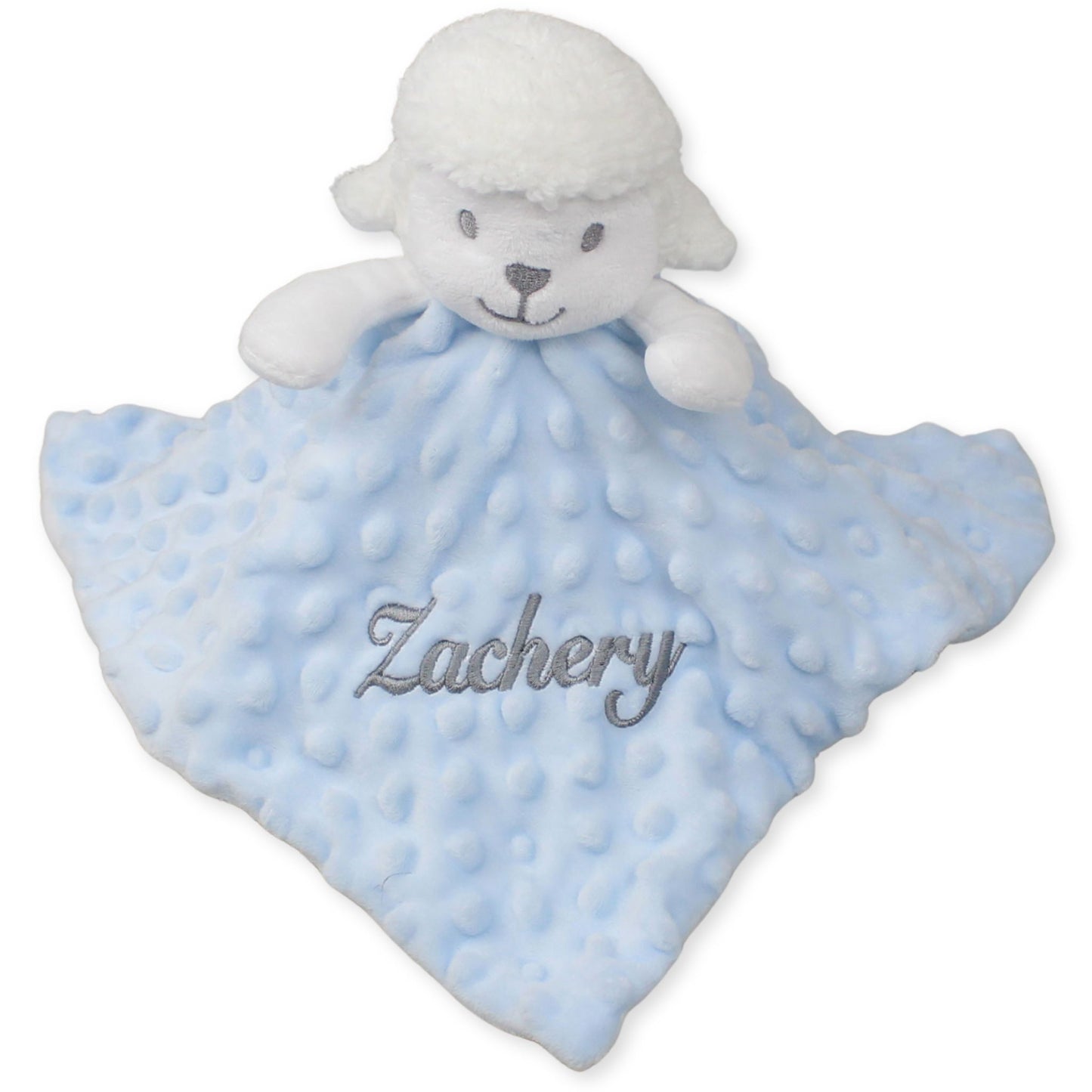 baby comforter custom lamb blue