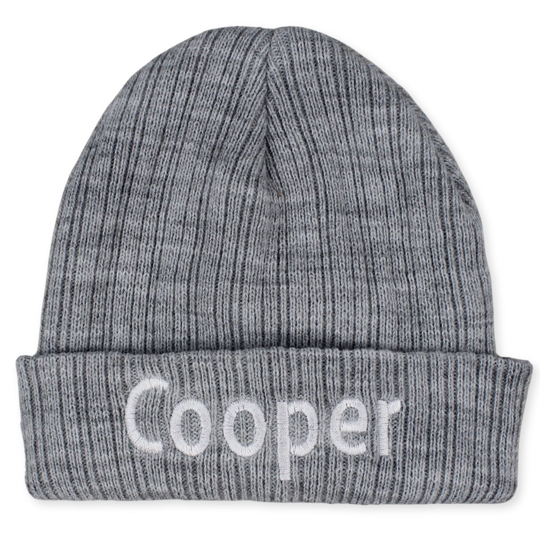 baby grey hat custom with name