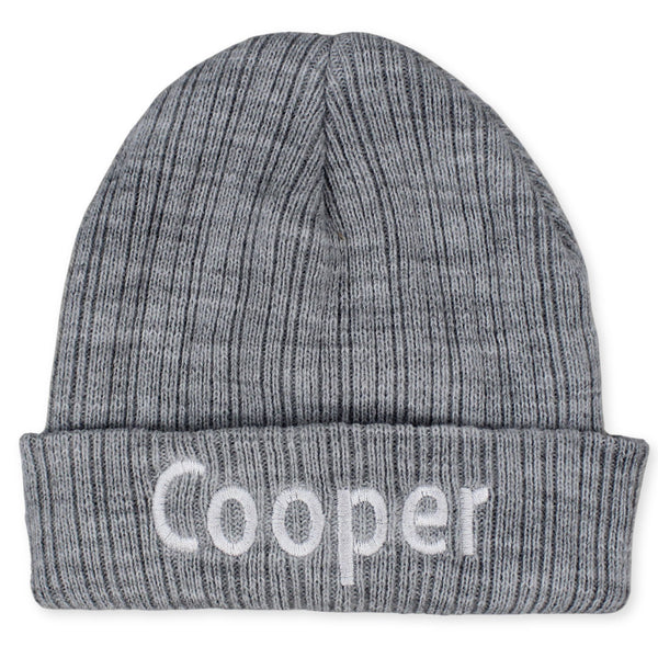 baby grey hat custom with name