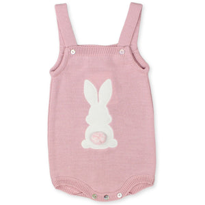 bunny dusky pink romper easter clothes baby