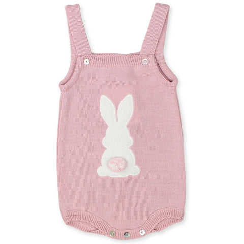bunny dusky pink romper easter clothes baby