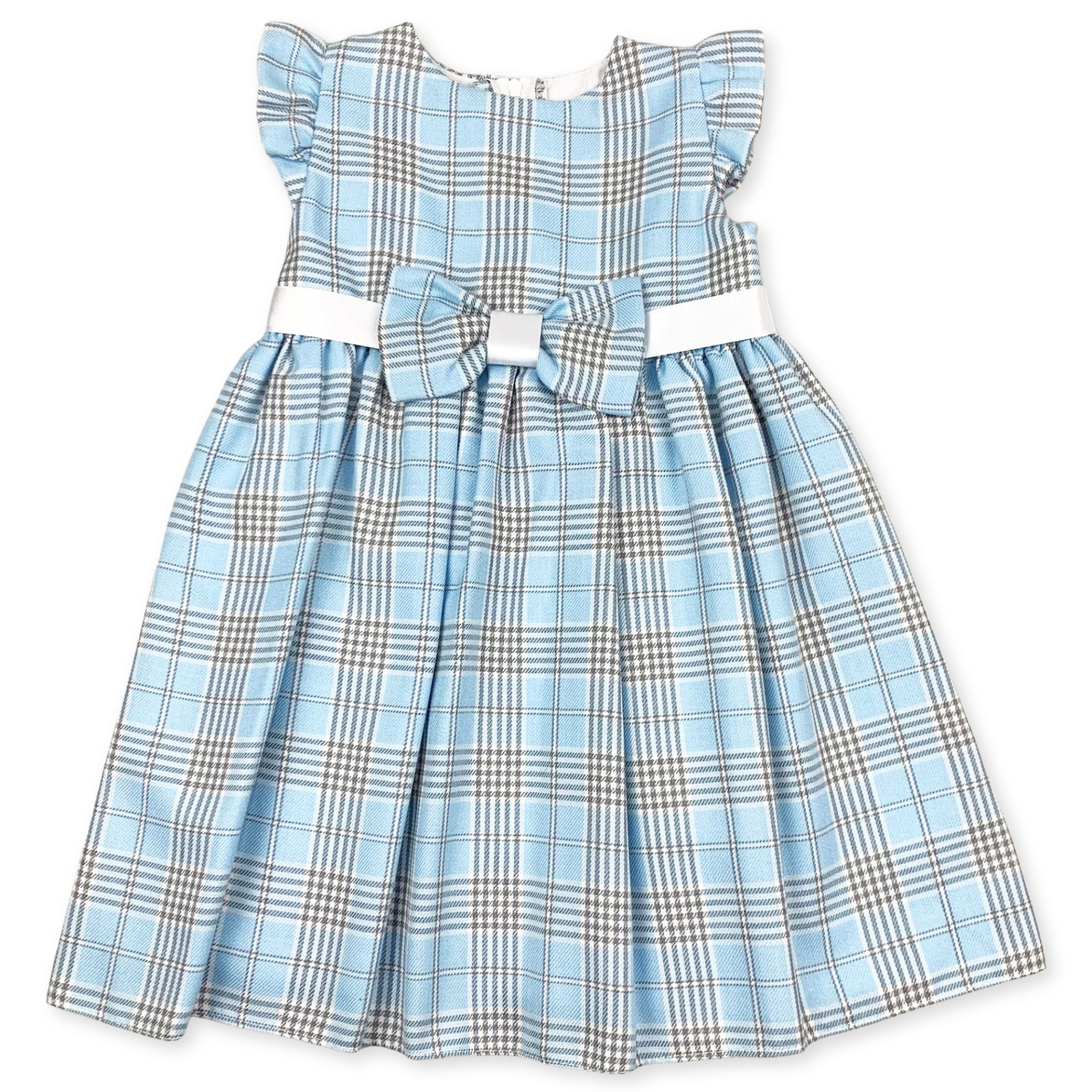 baby girls tartan blue dress