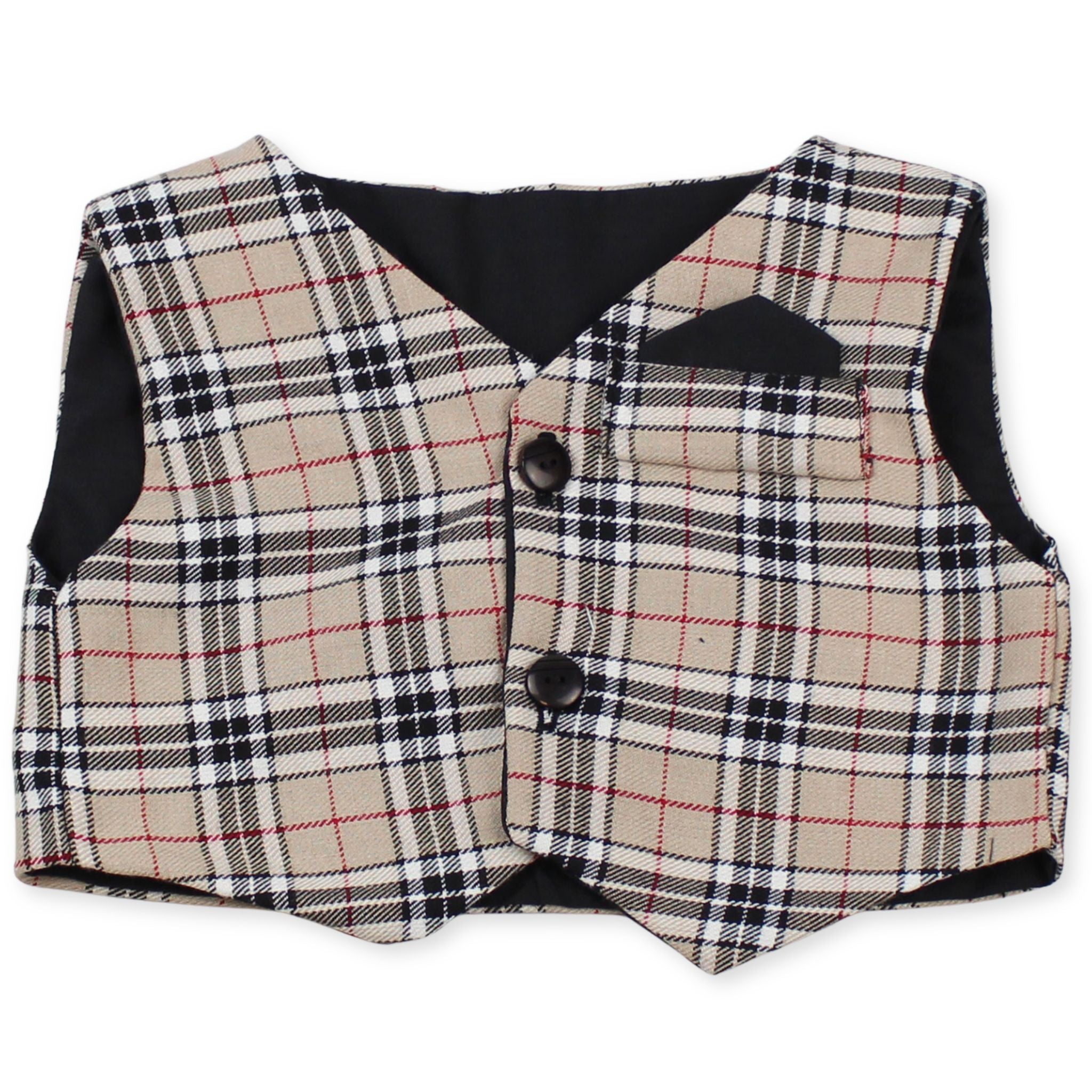 tartan waist coat