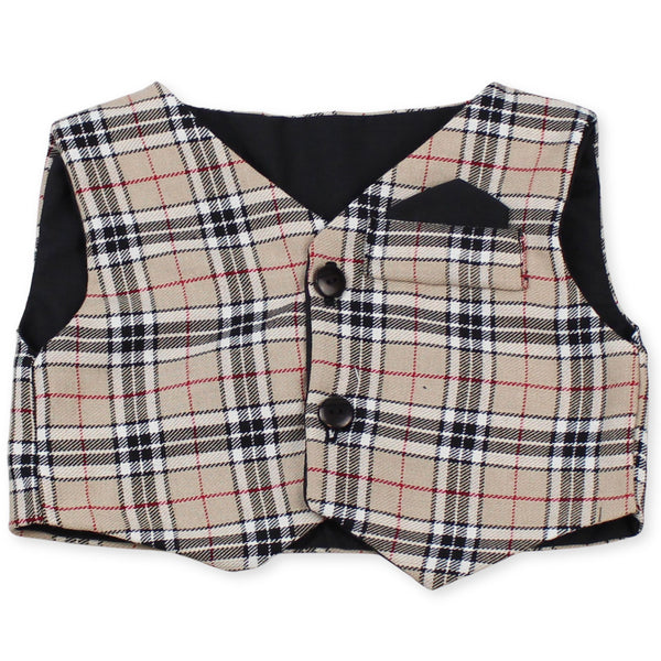tartan waist coat