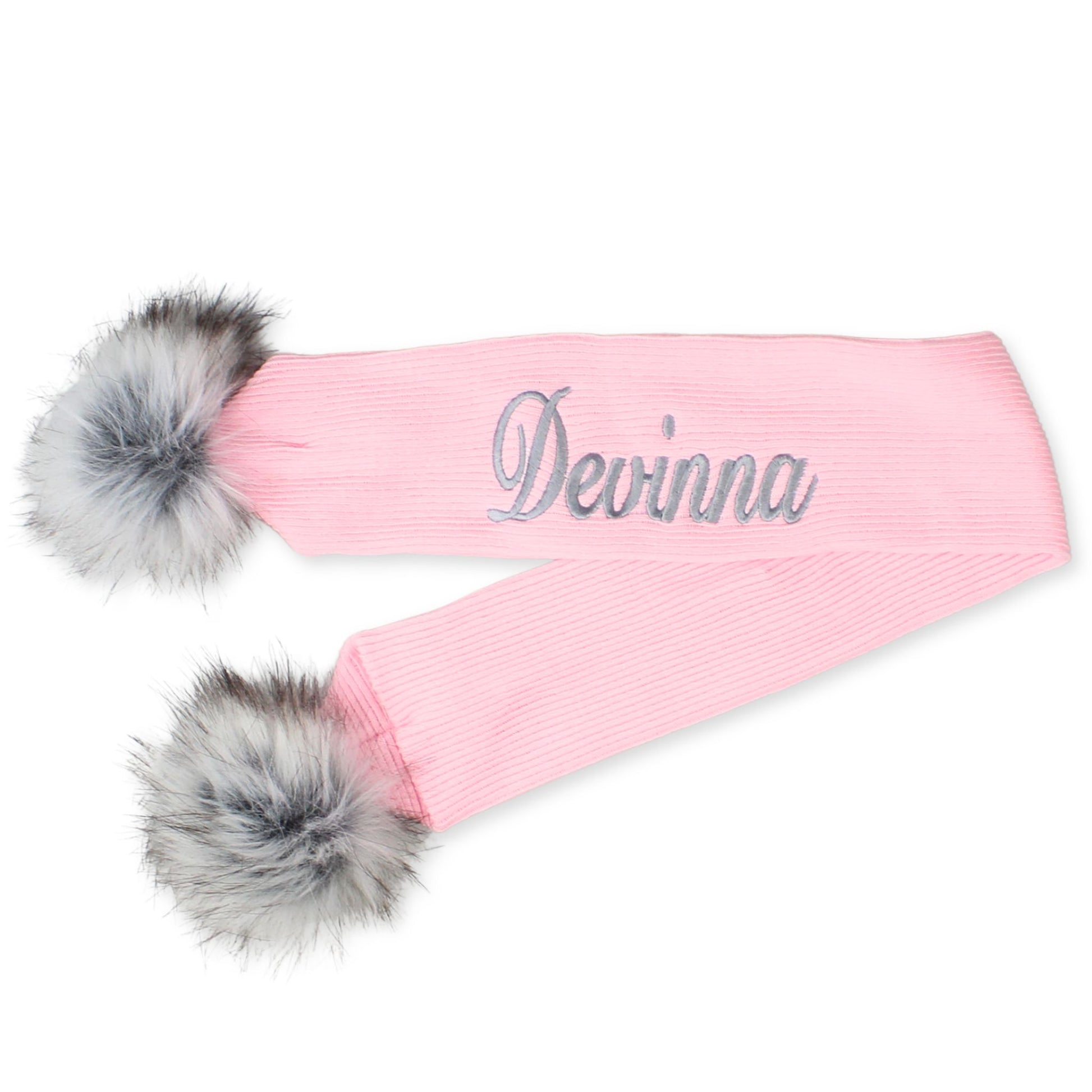 personalised scarf pink